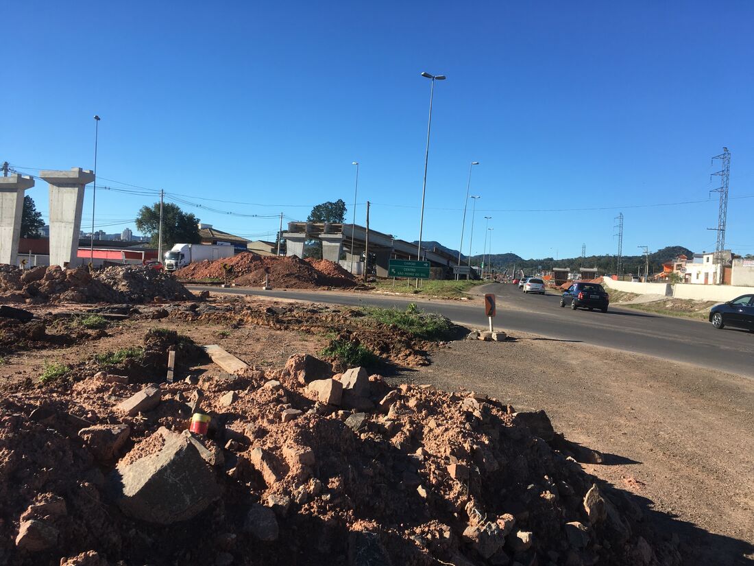 Foto sobre Obras no trevo